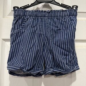 10 for $10 Navy Blue Striped Shorts